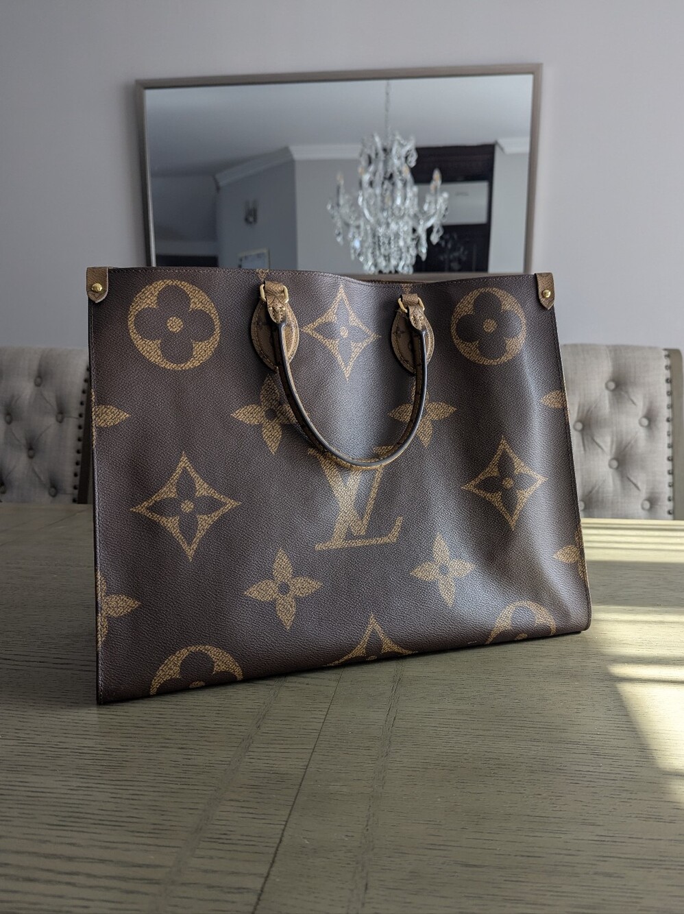 Louis Vuitton OnTheGo Large Monogram Canvas Brown Tote